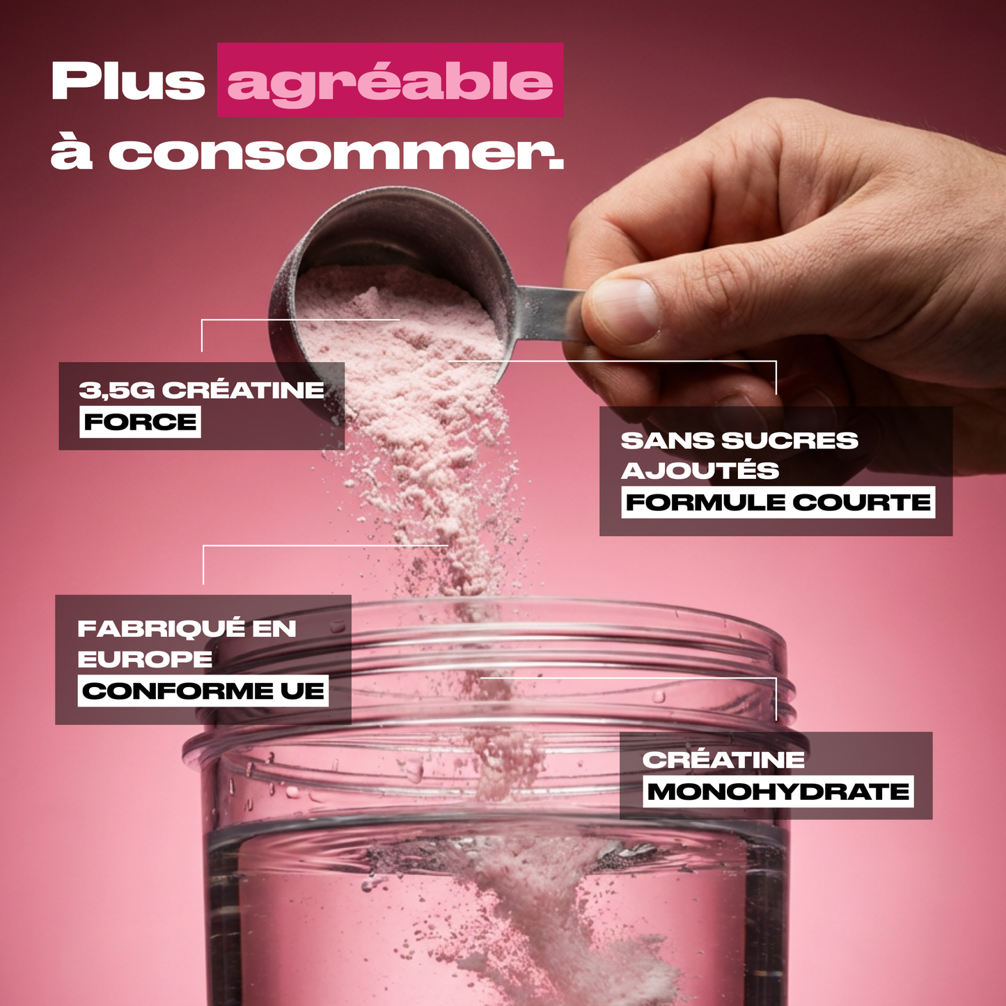 CRÉATINE MONOHYDRATE FRAMBOISE