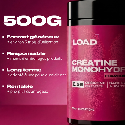 CRÉATINE MONOHYDRATE FRAMBOISE