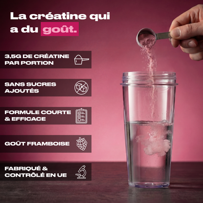 CRÉATINE MONOHYDRATE FRAMBOISE