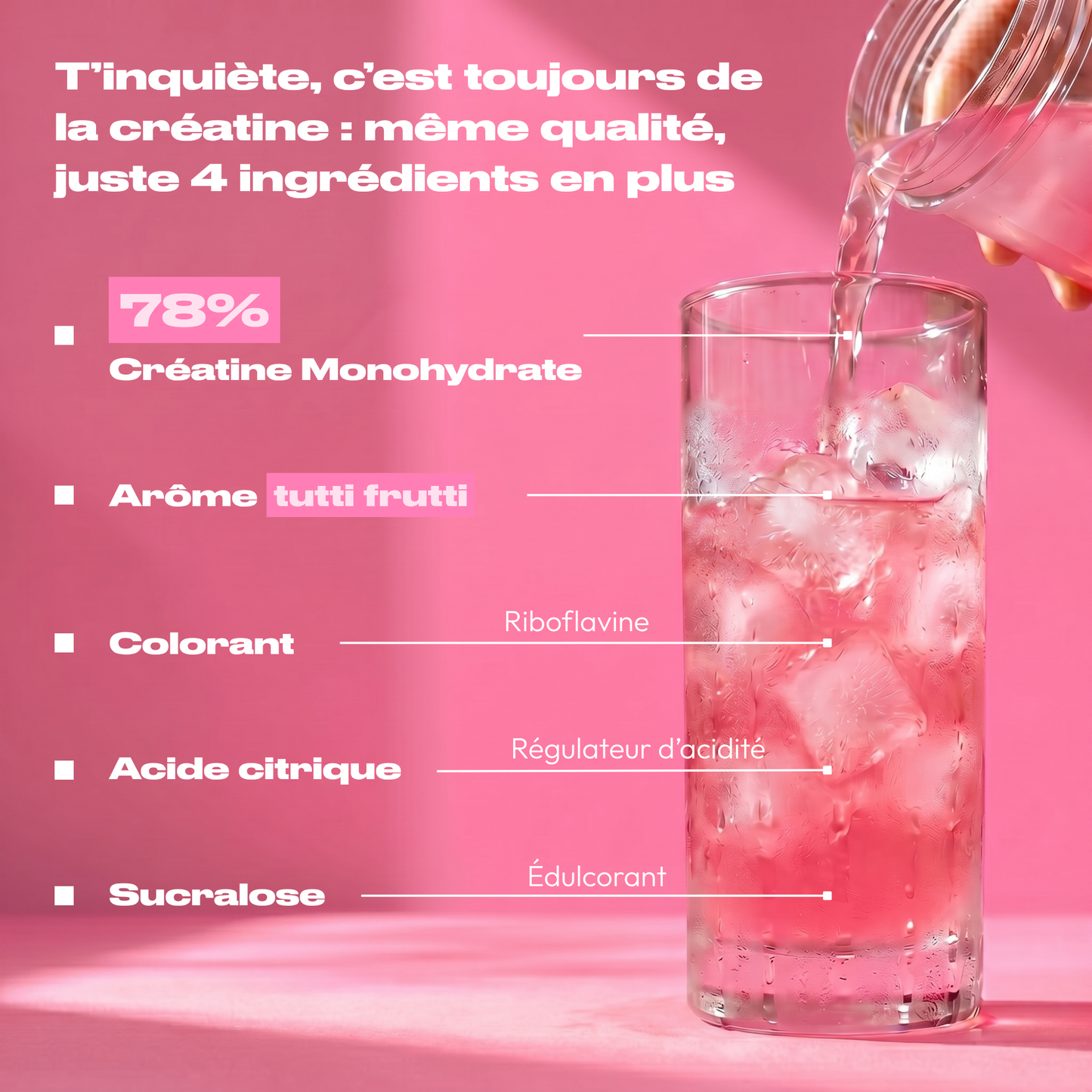 CRÉATINE MONOHYDRATE TUTTI FRUTTI