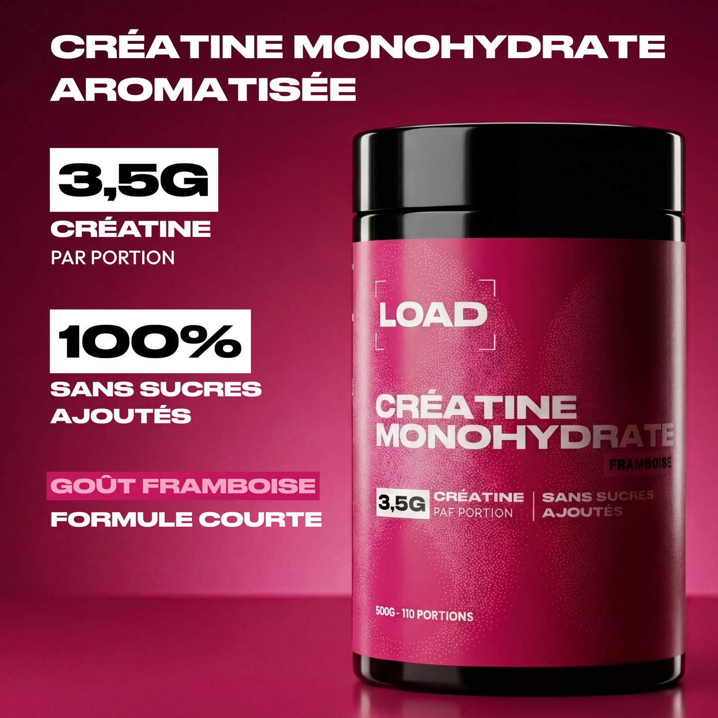 CRÉATINE MONOHYDRATE FRAMBOISE