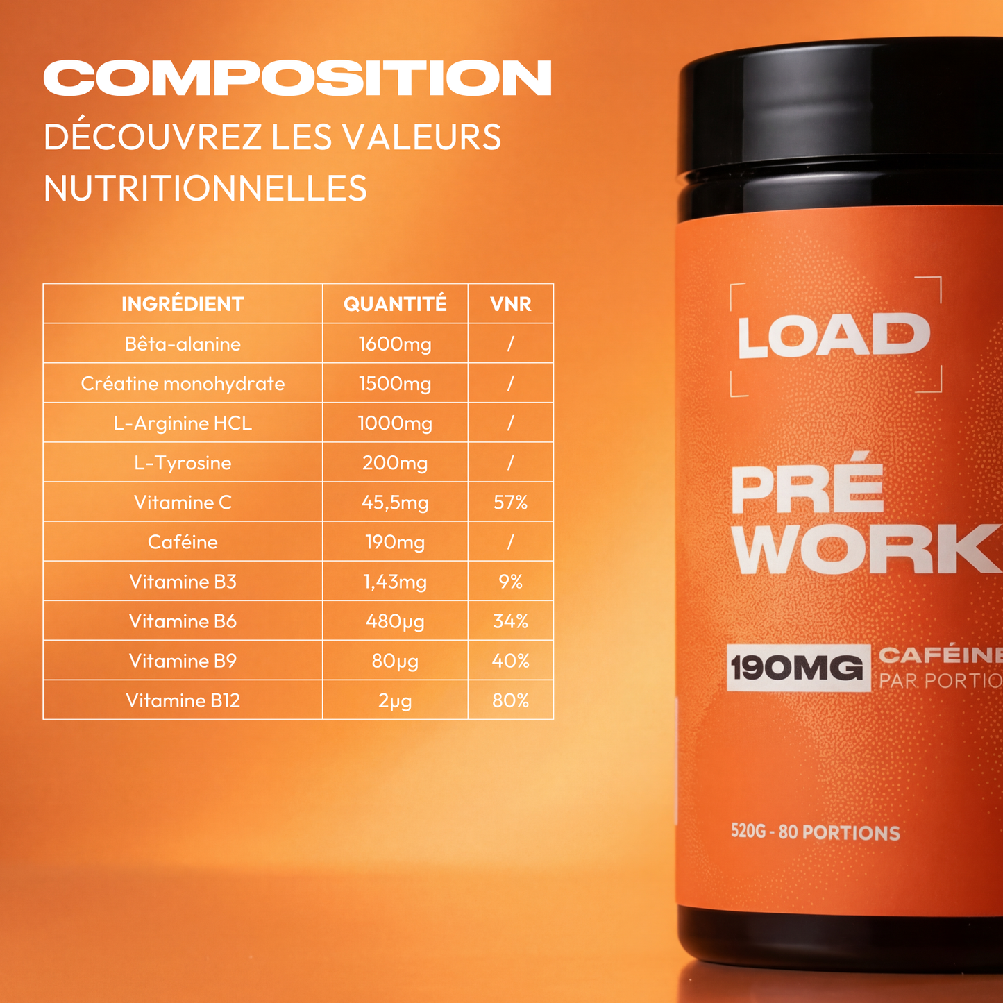 PRÉ-WORKOUT ORANGE