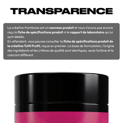 CRÉATINE MONOHYDRATE FRAMBOISE