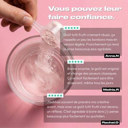 CRÉATINE MONOHYDRATE TUTTI FRUTTI